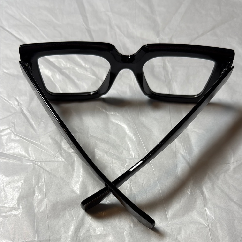 NWOT-Black Square Frame Glasses - Picture 3 of 10